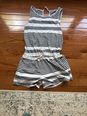 Michael Stars Black & White Striped Sleeveless Romper